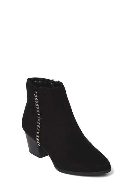 Black 'Macy' Chain Ankle Boots